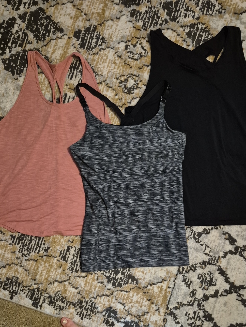 Marika Women's Tank Top Set - Black, Heather Gray, Dusty Rose